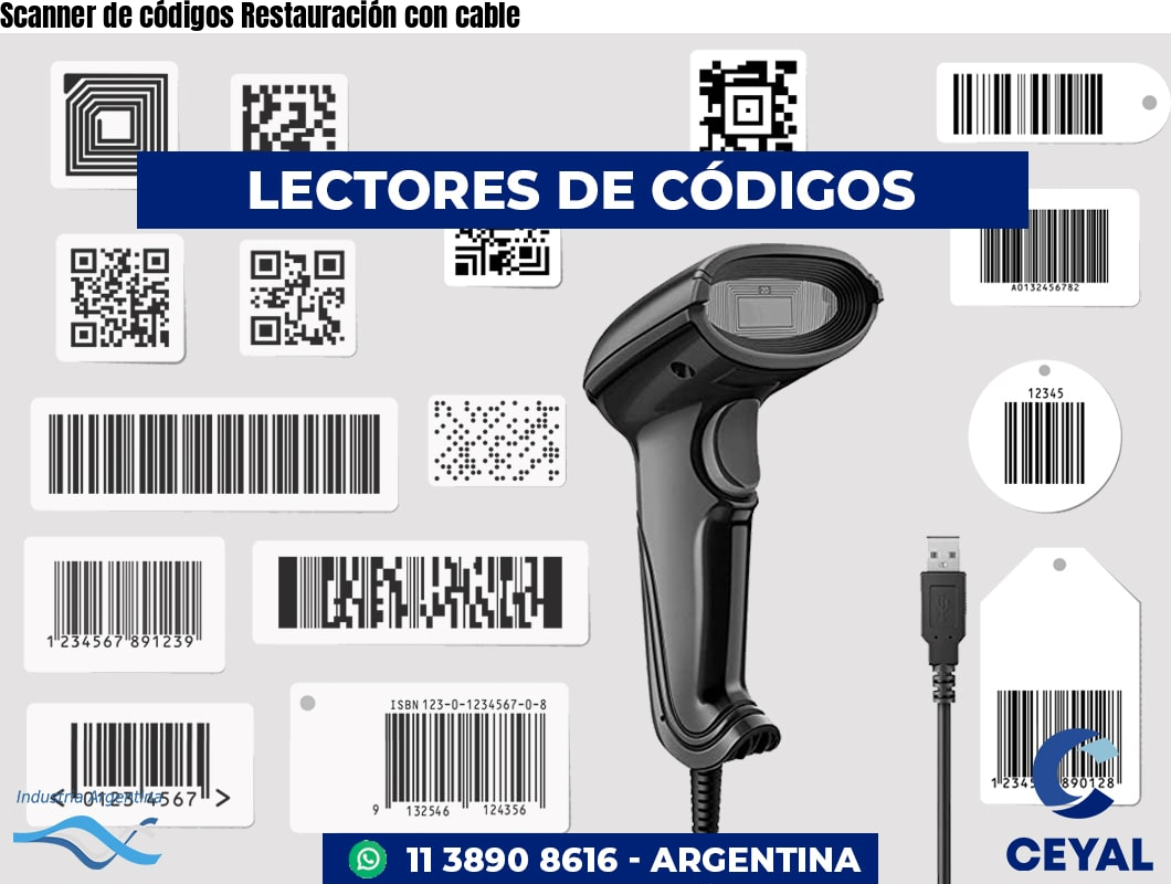 Scanner de códigos Restauración con cable