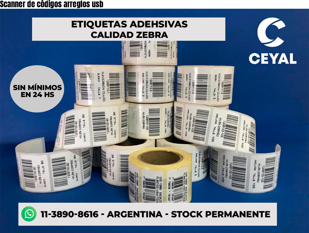 Scanner de códigos arreglos usb