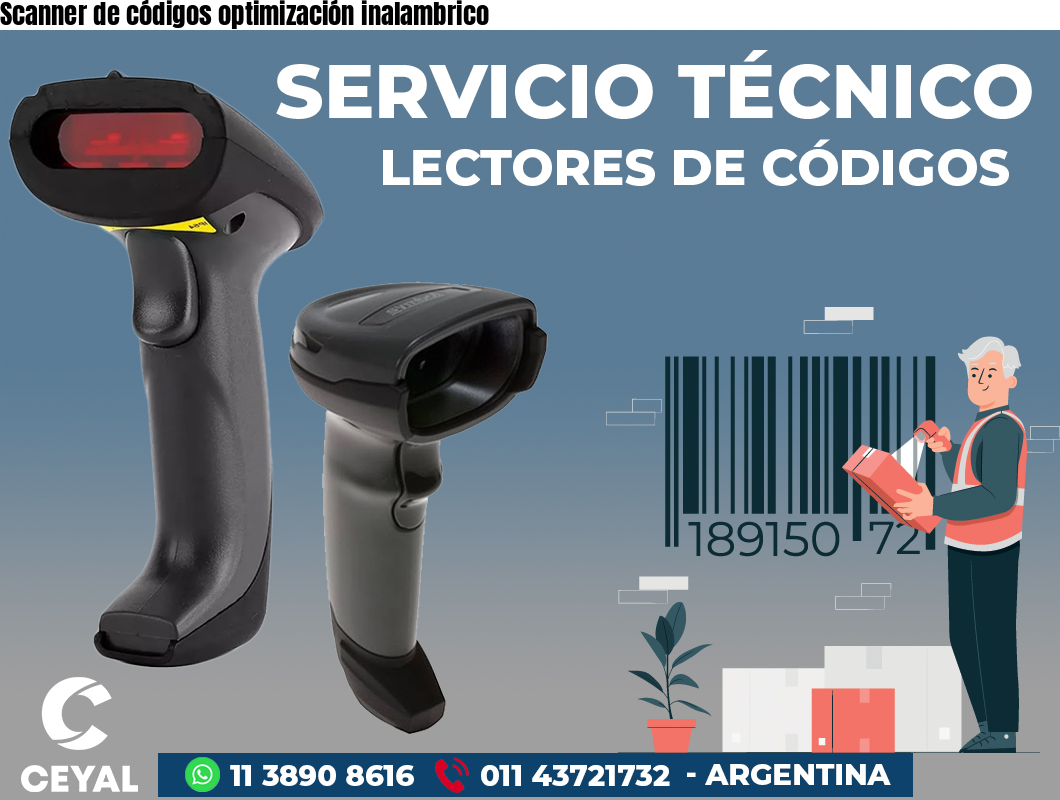 Scanner de códigos optimización inalambrico