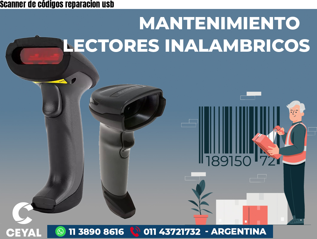 Scanner de códigos reparacion usb