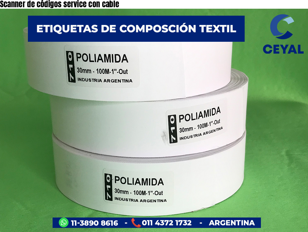 Scanner de códigos service con cable