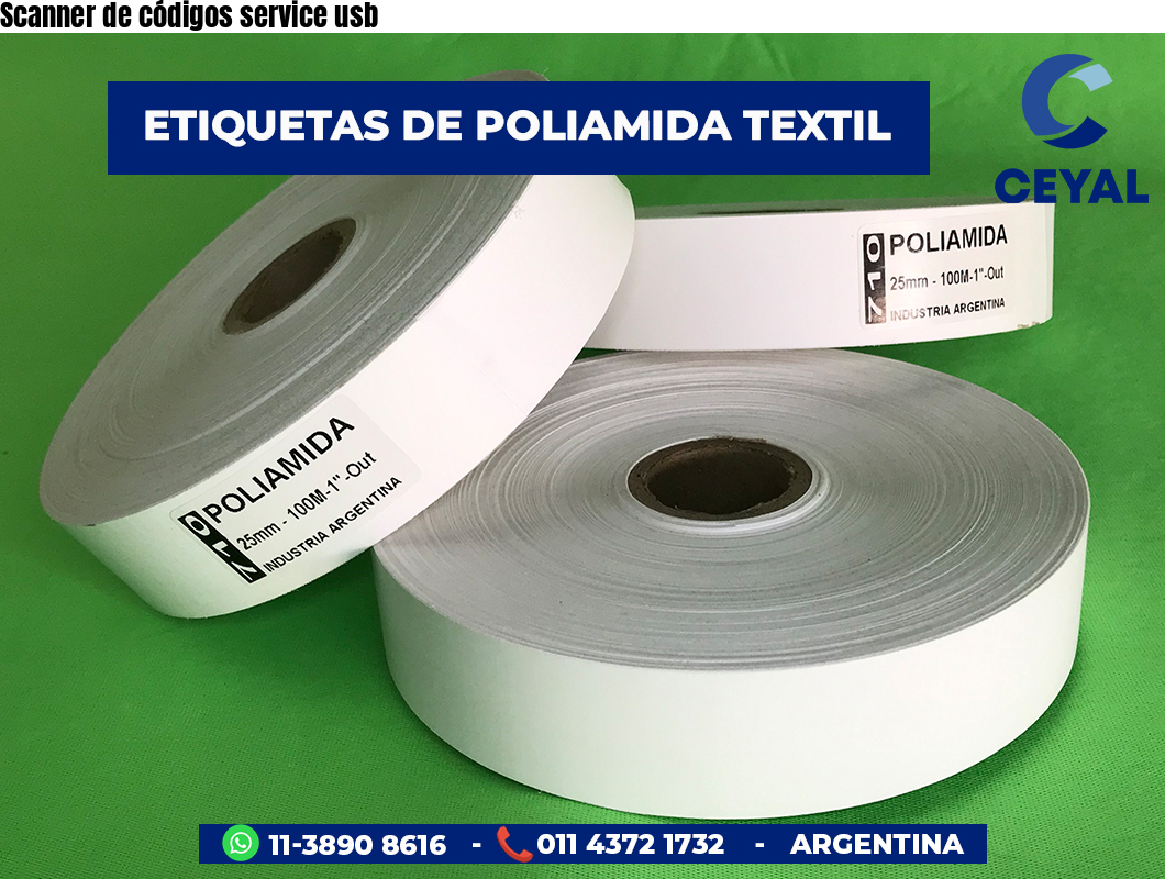 Scanner de códigos service usb
