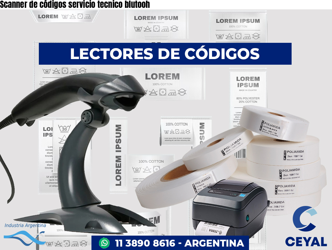 Scanner de códigos servicio tecnico blutooh