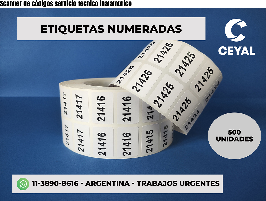 Scanner de códigos servicio tecnico inalambrico