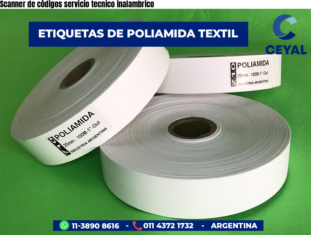 Scanner de códigos servicio tecnico inalambrico