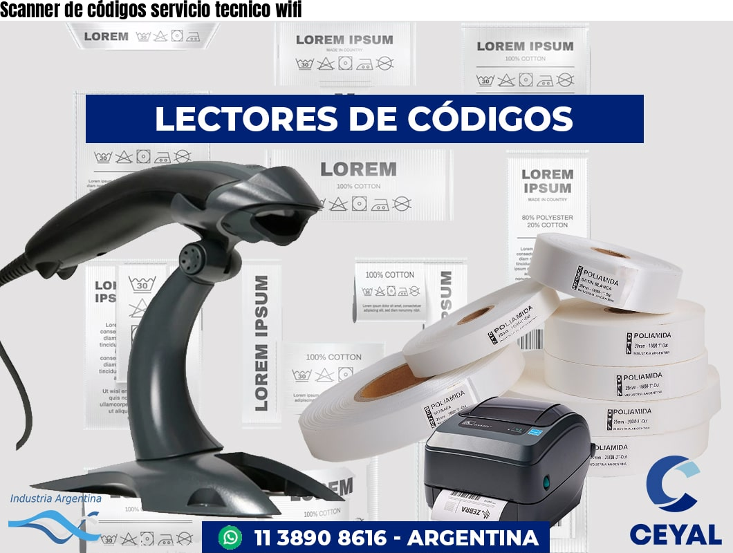 Scanner de códigos servicio tecnico wifi