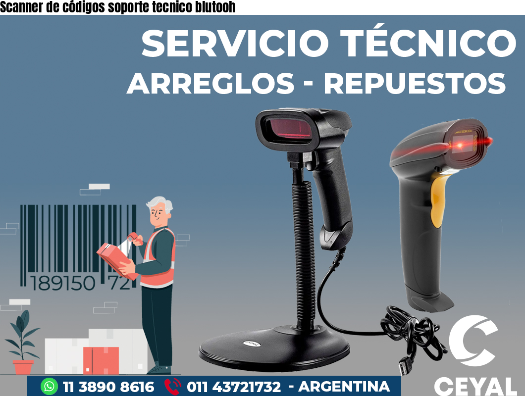 Scanner de códigos soporte tecnico blutooh