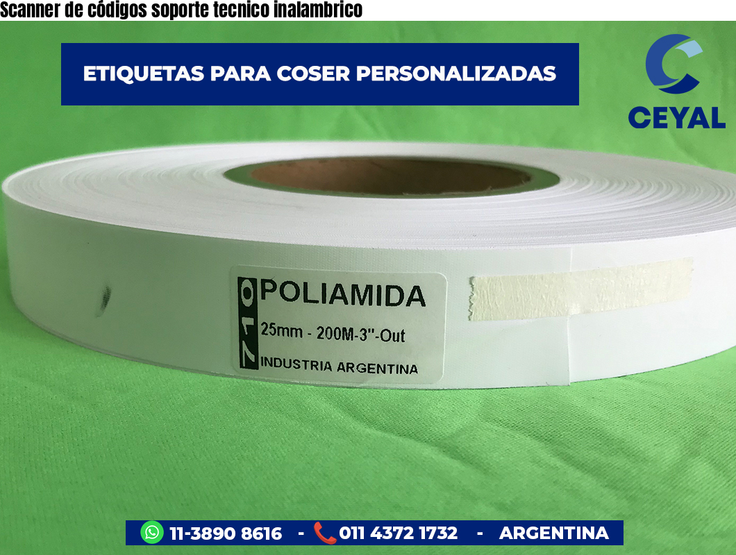Scanner de códigos soporte tecnico inalambrico