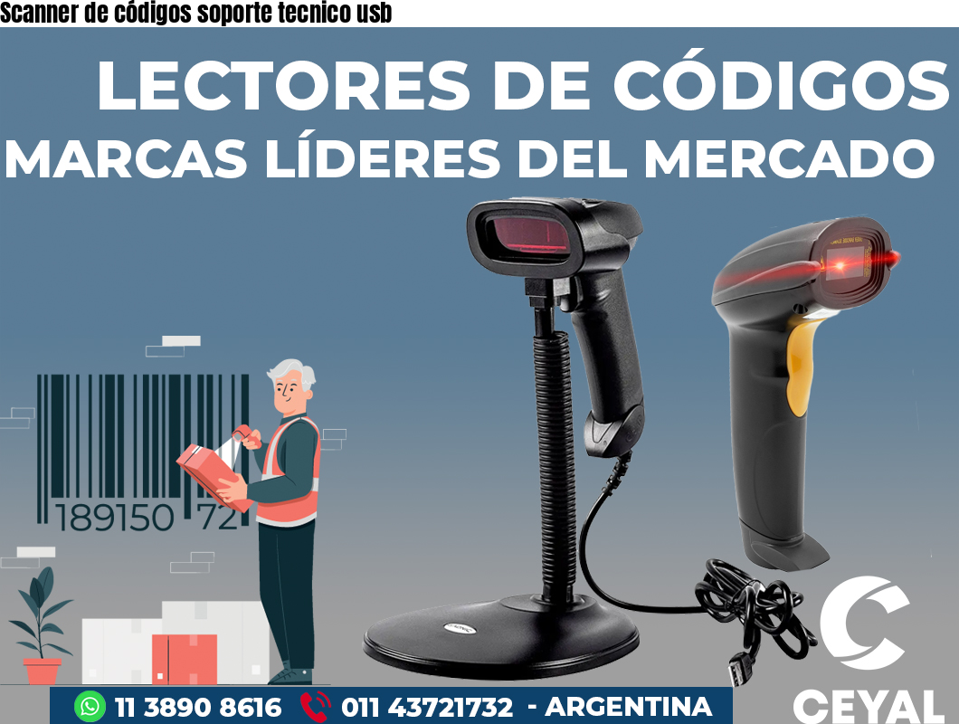 Scanner de códigos soporte tecnico usb
