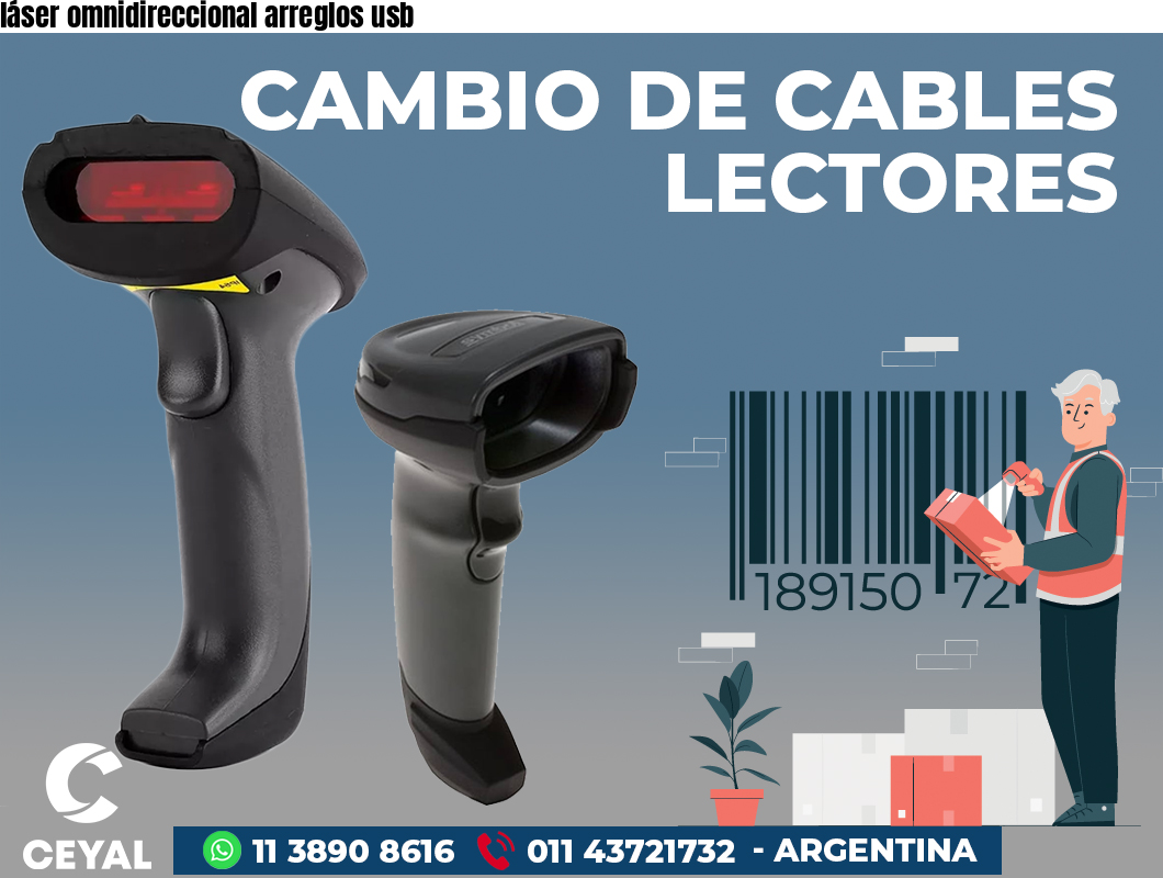 láser omnidireccional arreglos usb
