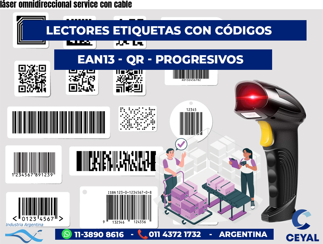 láser omnidireccional service con cable