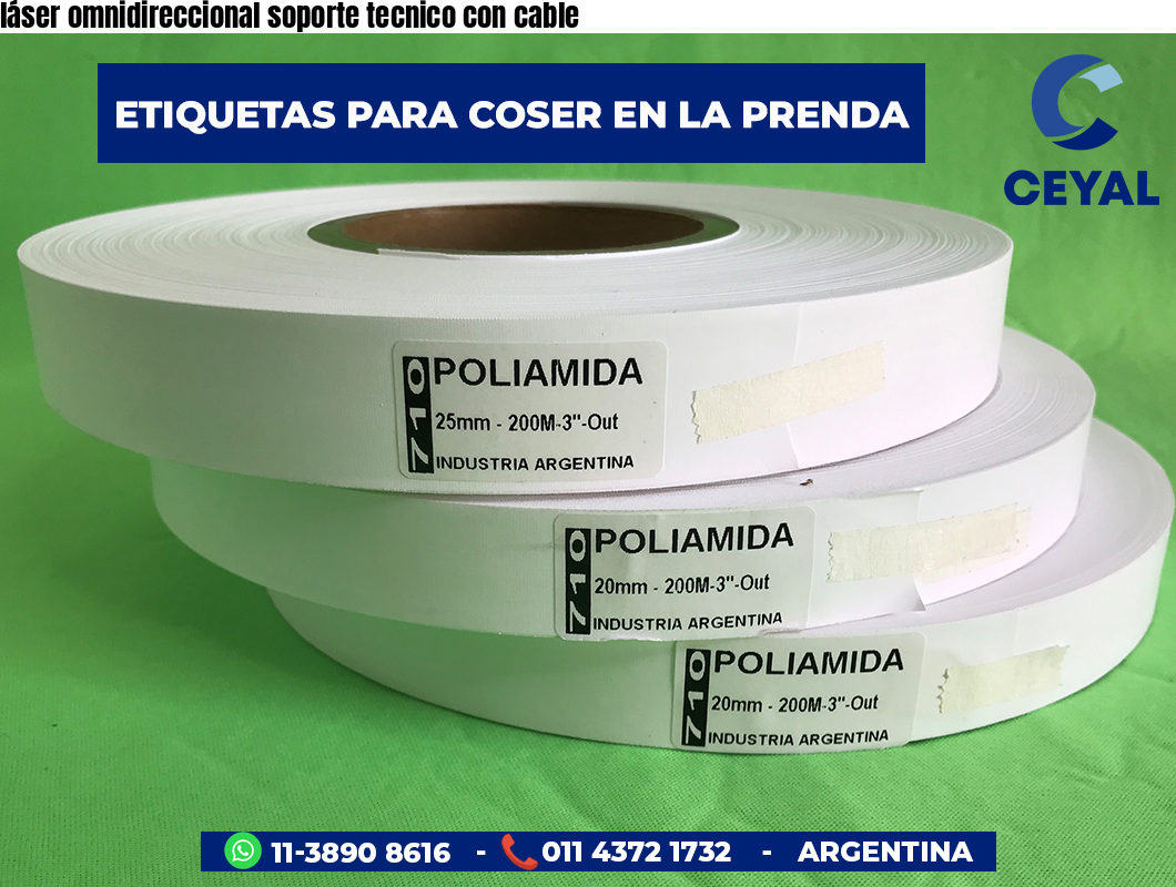 láser omnidireccional soporte tecnico con cable