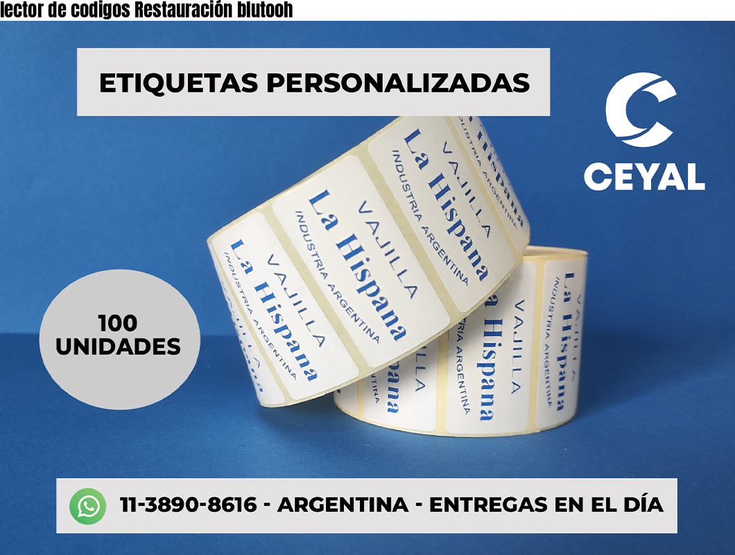 lector de codigos Restauración blutooh
