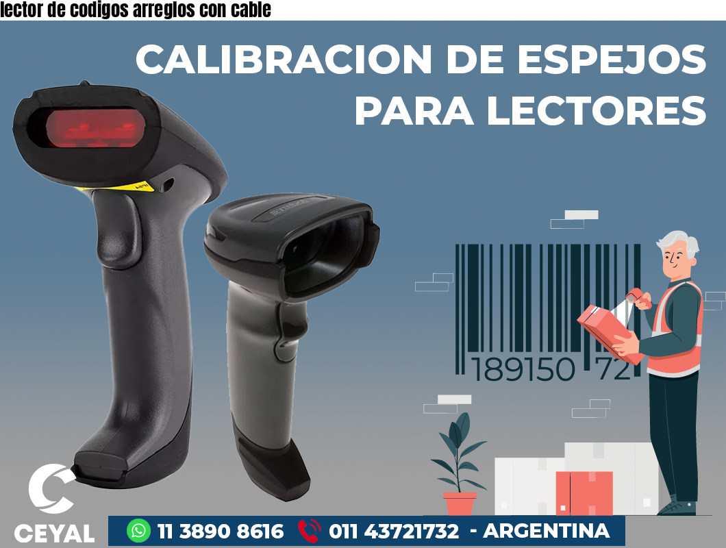 lector de codigos arreglos con cable