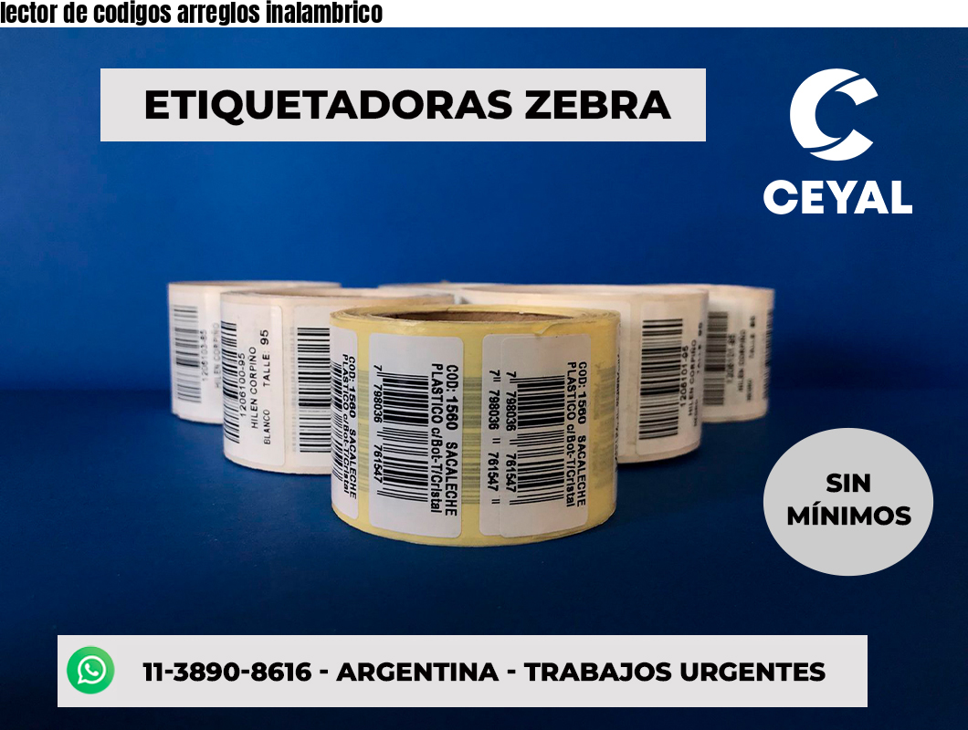 lector de codigos arreglos inalambrico