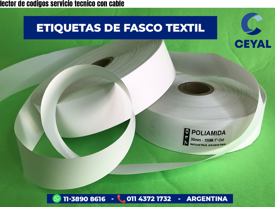 lector de codigos servicio tecnico con cable