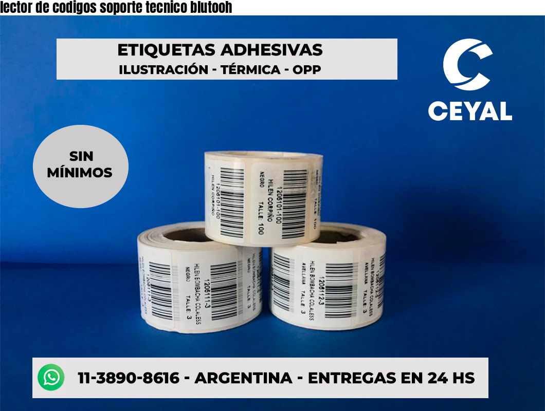 lector de codigos soporte tecnico blutooh