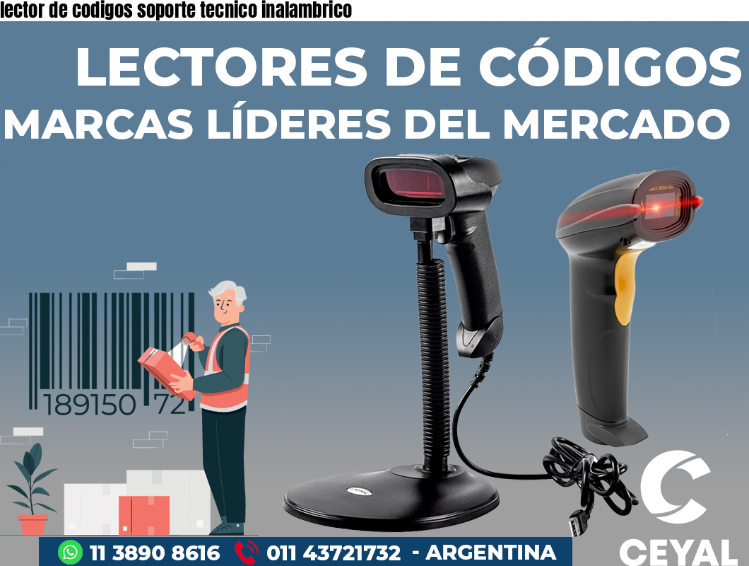 lector de codigos soporte tecnico inalambrico