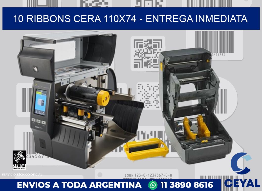 10 Ribbons cera 110x74 - Entrega inmediata