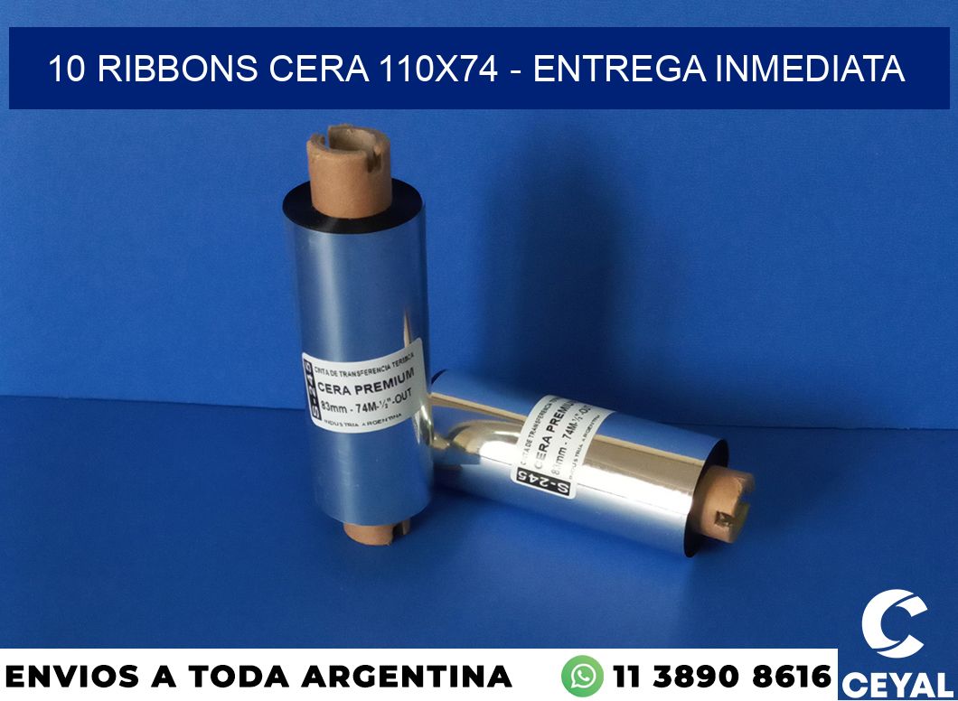 10 Ribbons cera 110×74 – Entrega inmediata