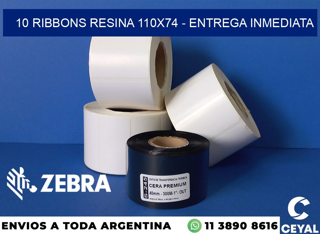 10 Ribbons resina 110x74 - Entrega inmediata