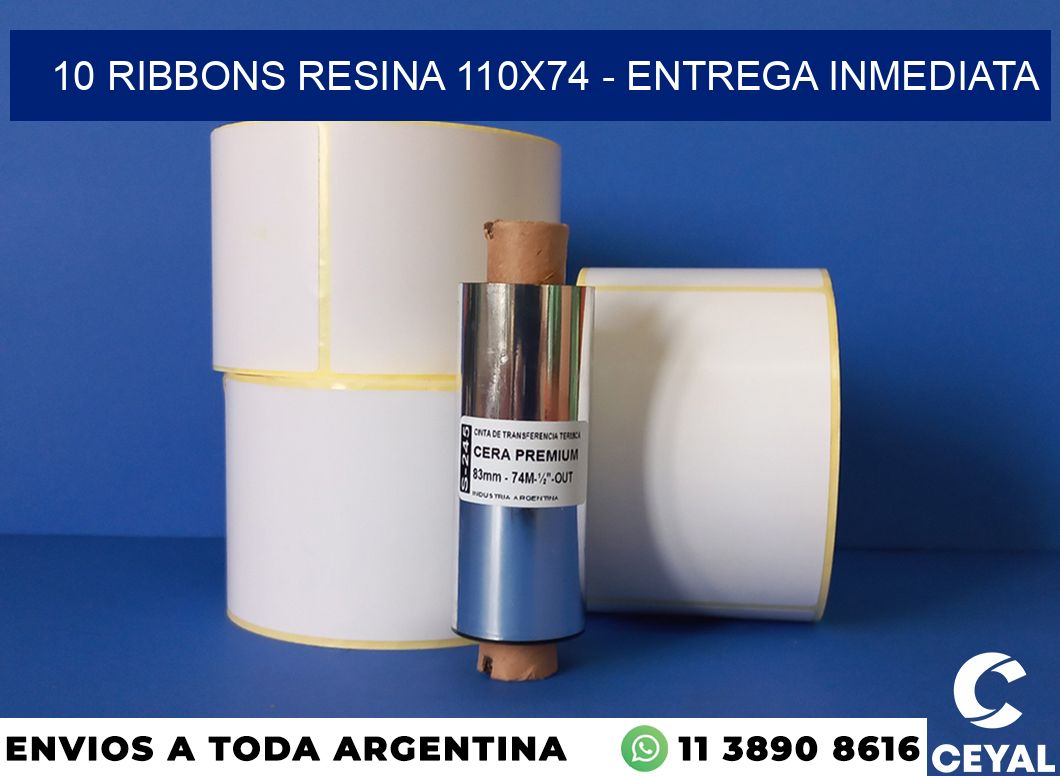 10 Ribbons resina 110×74 – Entrega inmediata
