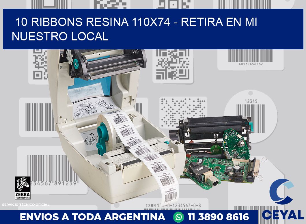 10 Ribbons resina 110x74 - retira en mi nuestro local