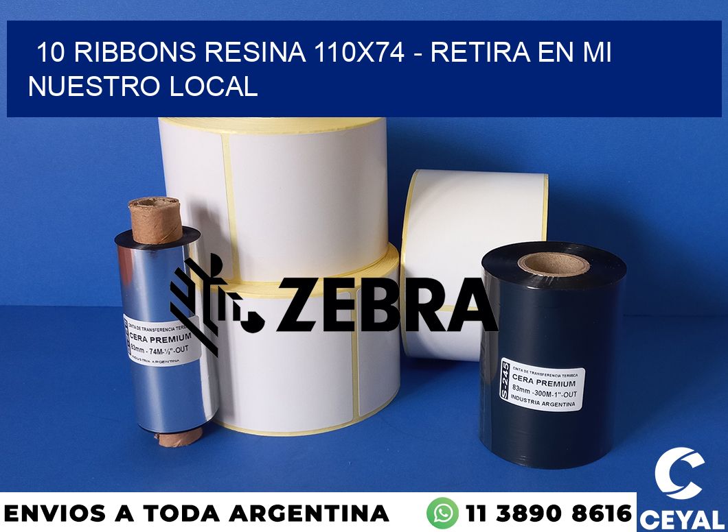 10 Ribbons resina 110x74 - retira en mi nuestro local