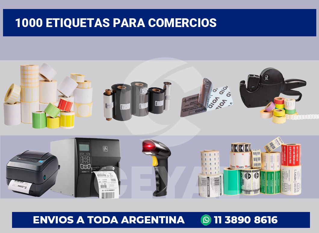1000 Etiquetas para comercios