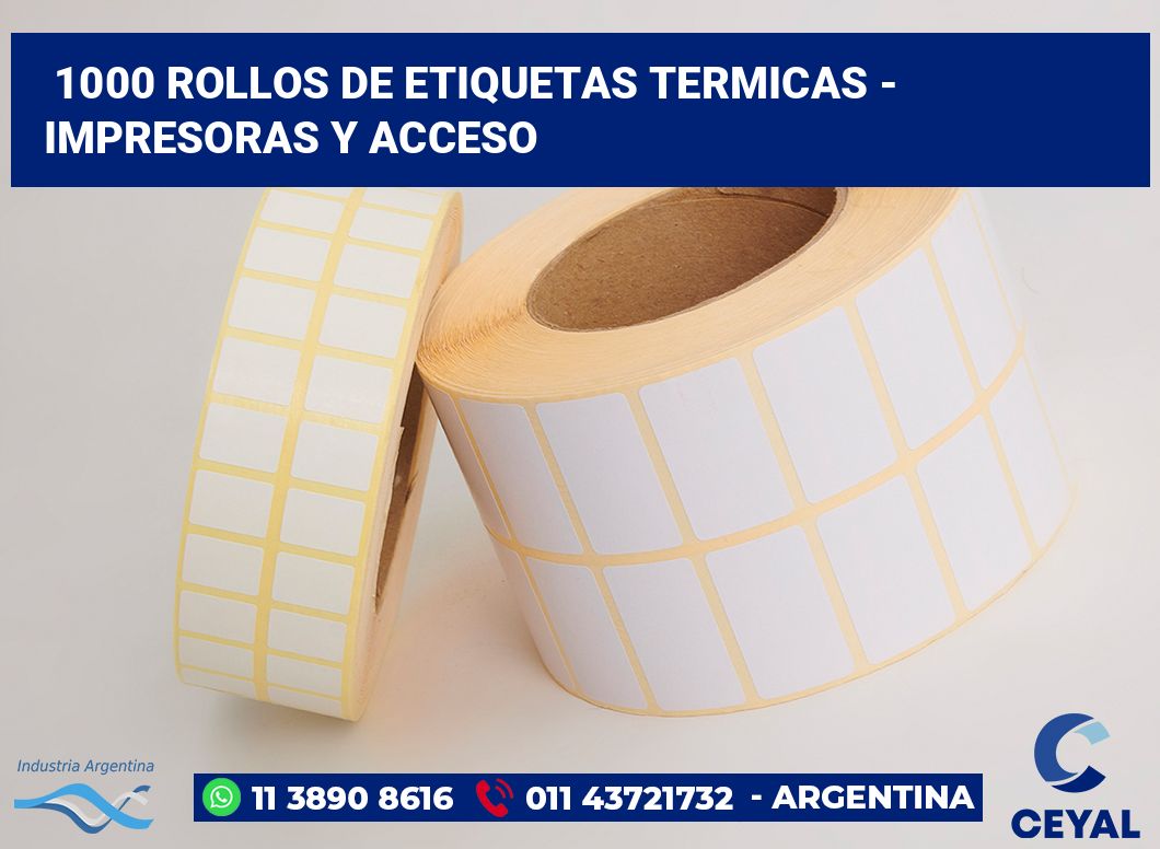 1000 Rollos de etiquetas termicas - impresoras y acceso