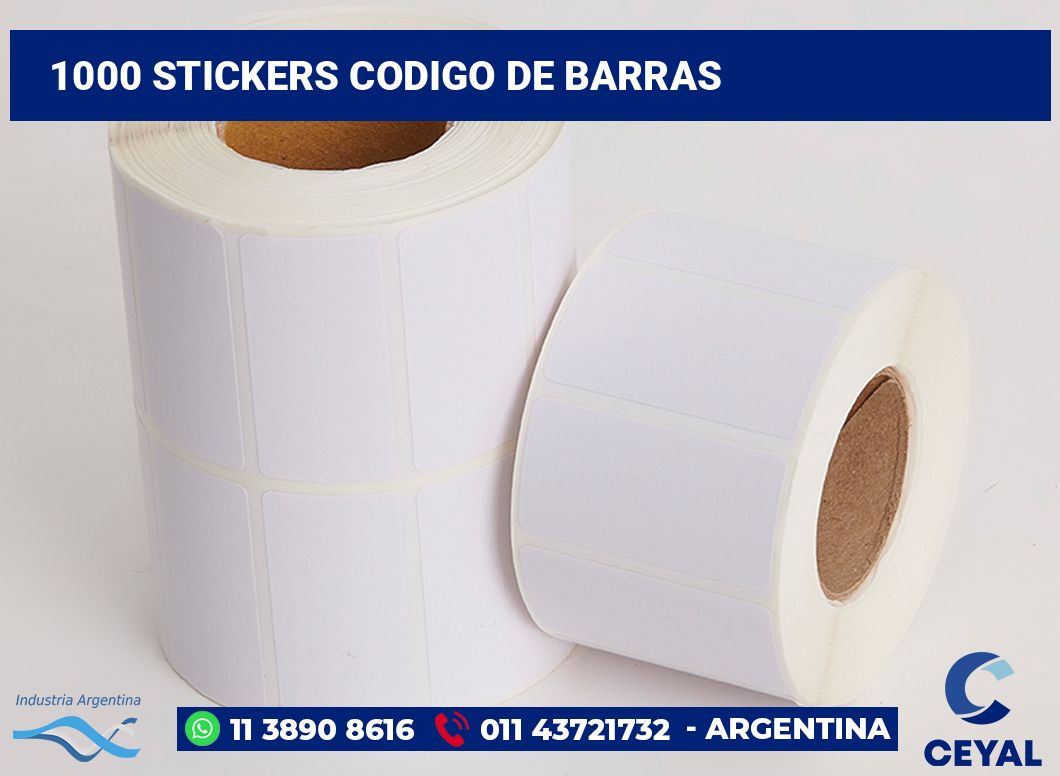 1000 Stickers codigo de barras