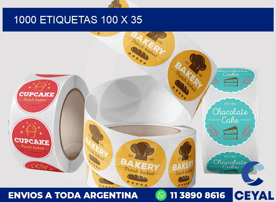 1000 etiquetas 100 x 35