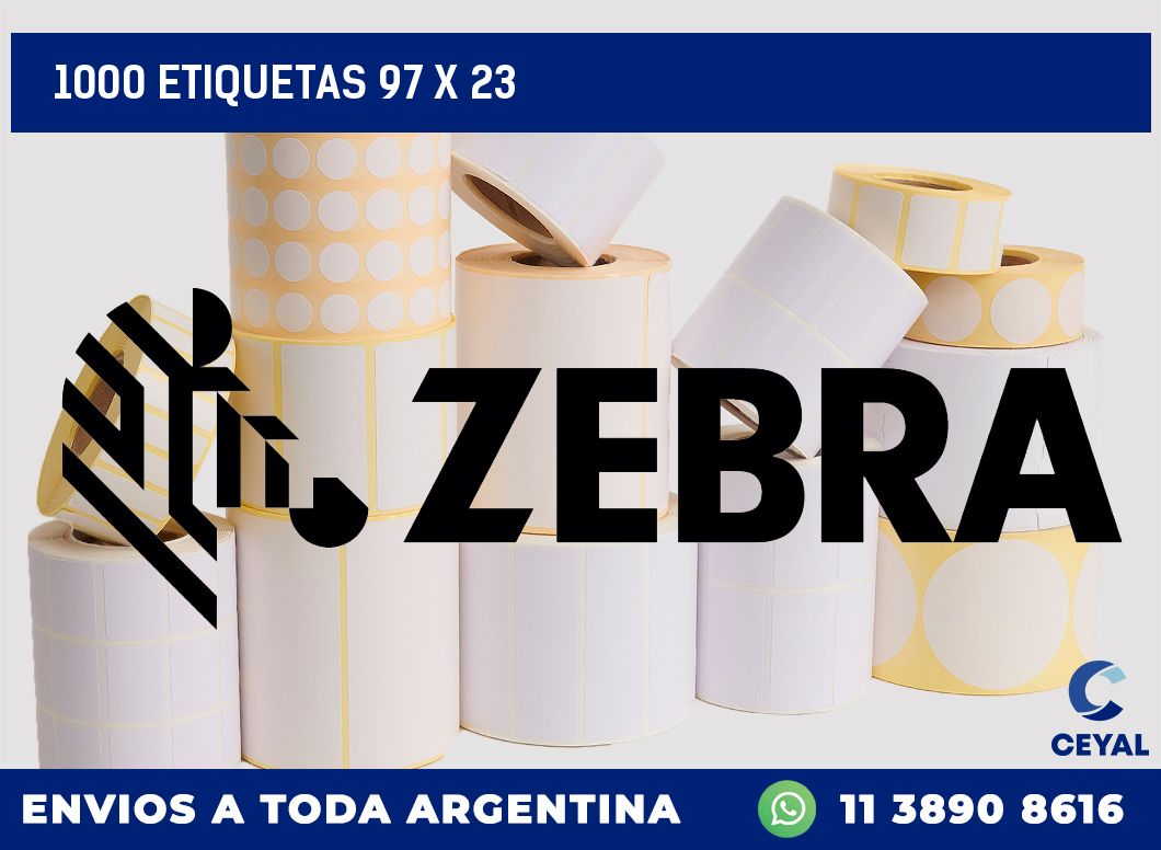 1000 etiquetas 97 x 23