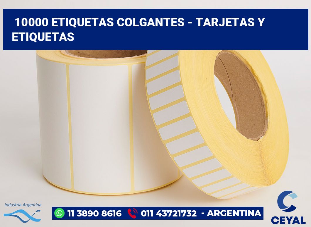 10000 Etiquetas colgantes - tarjetas y etiquetas