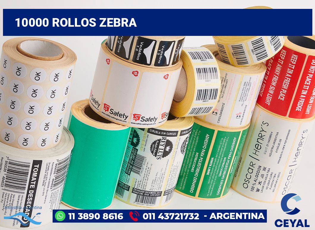 10000 Rollos zebra