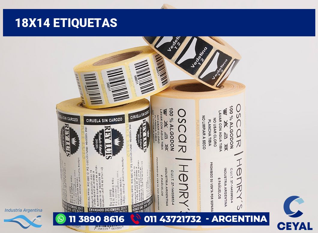18x14 Etiquetas