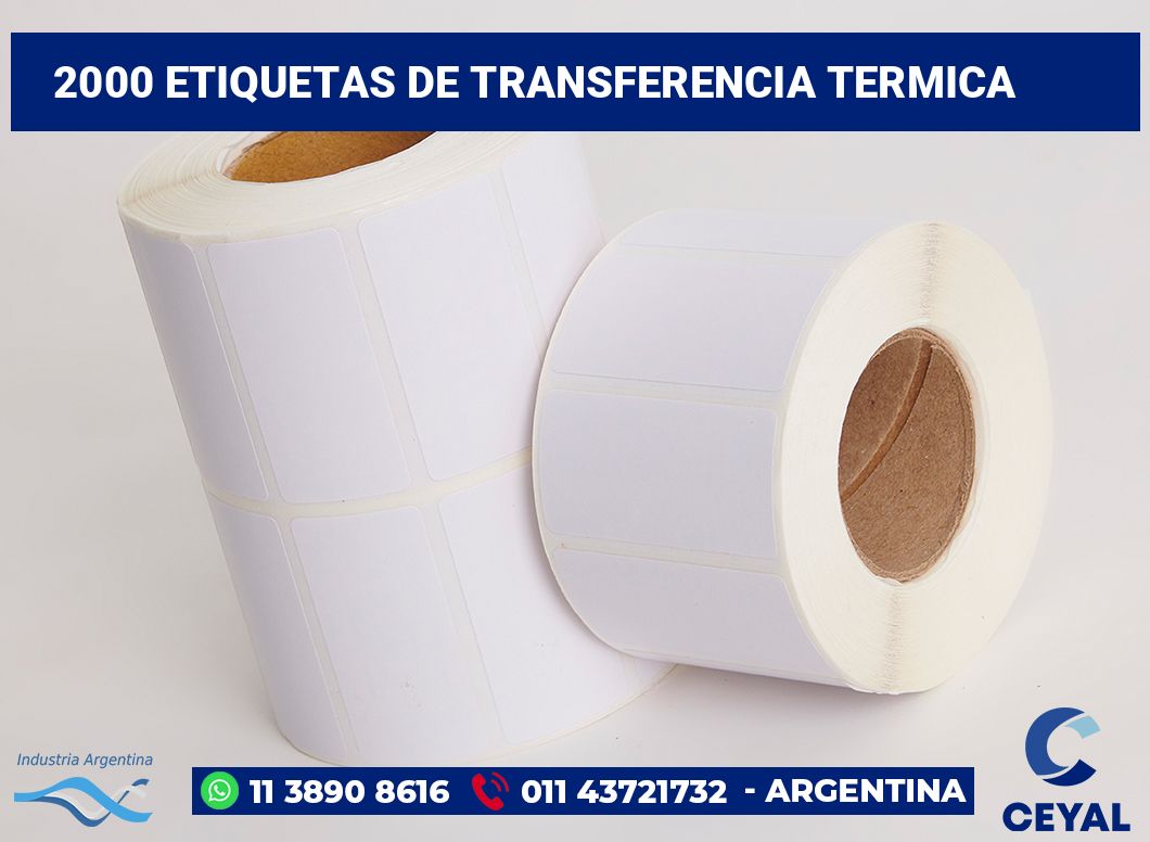 2000 Etiquetas de transferencia termica