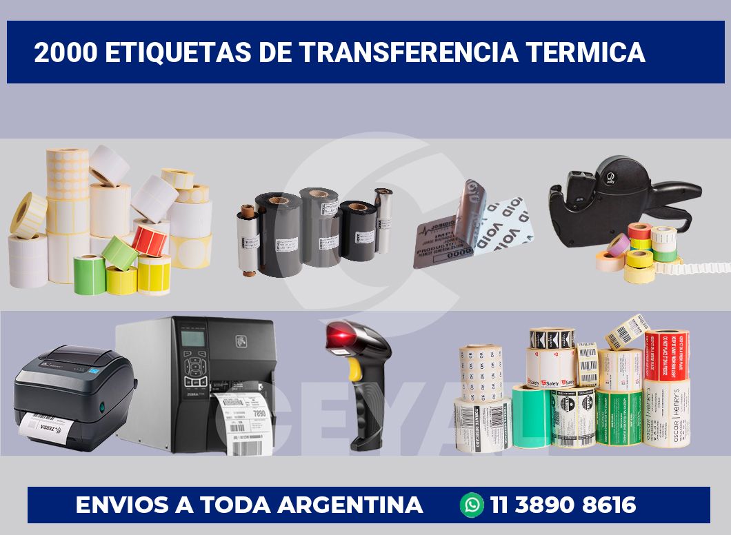 2000 Etiquetas de transferencia termica