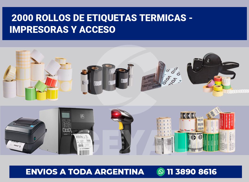 2000 Rollos de etiquetas termicas – impresoras y acceso