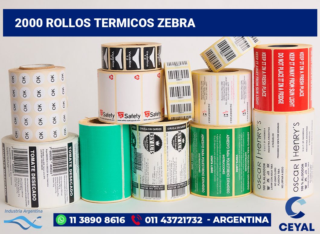 2000 Rollos termicos zebra