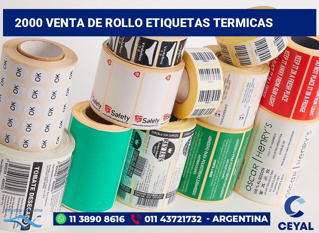2000 Venta de rollo etiquetas termicas