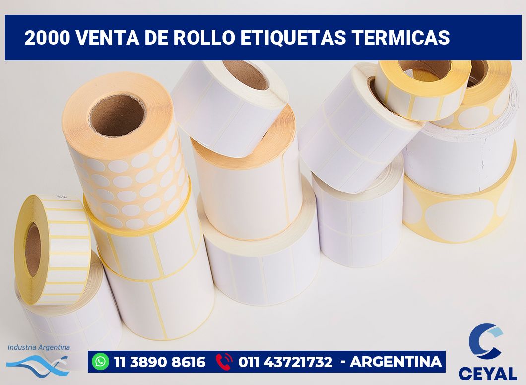 2000 Venta de rollo etiquetas termicas