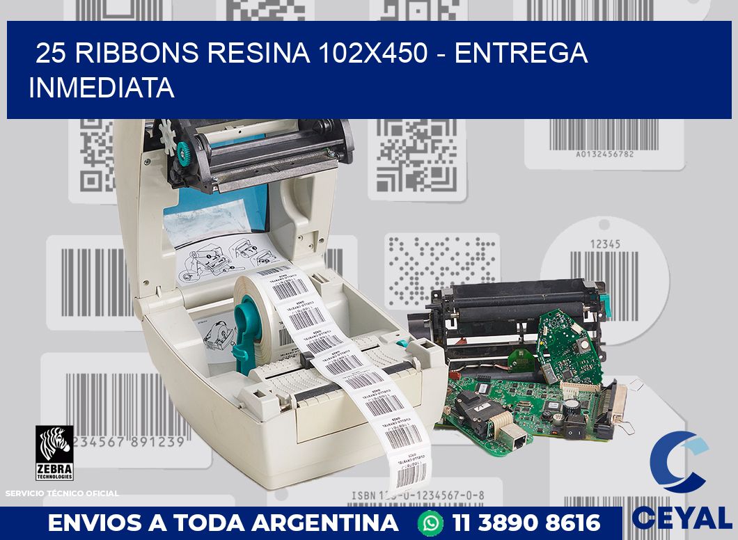 25 Ribbons resina 102x450 - Entrega inmediata