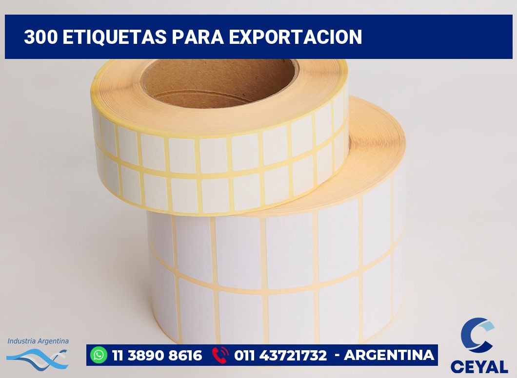 300 Etiquetas para exportacion