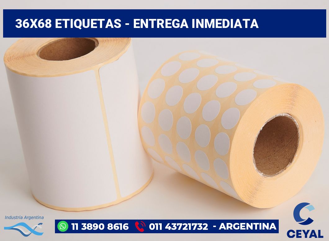 36×68 Etiquetas
