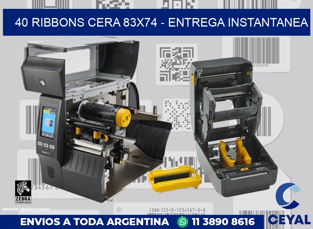 40 Ribbons cera 83x74 - entrega instantanea