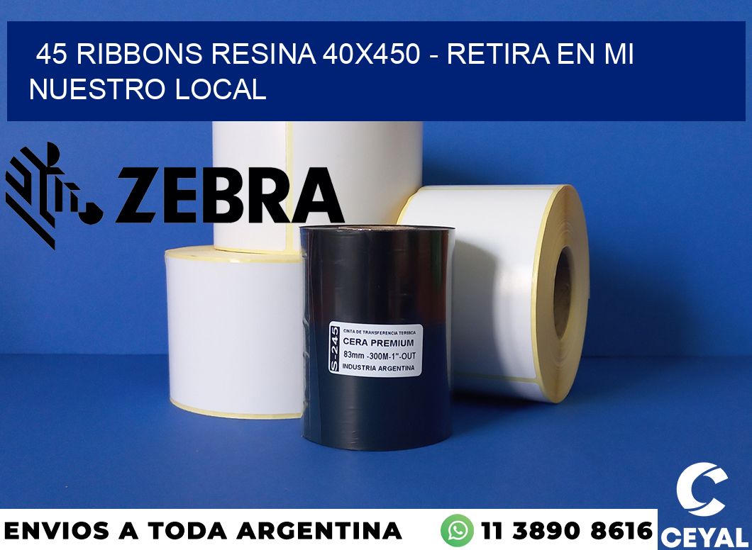 45 Ribbons resina 40x450 - retira en mi nuestro local