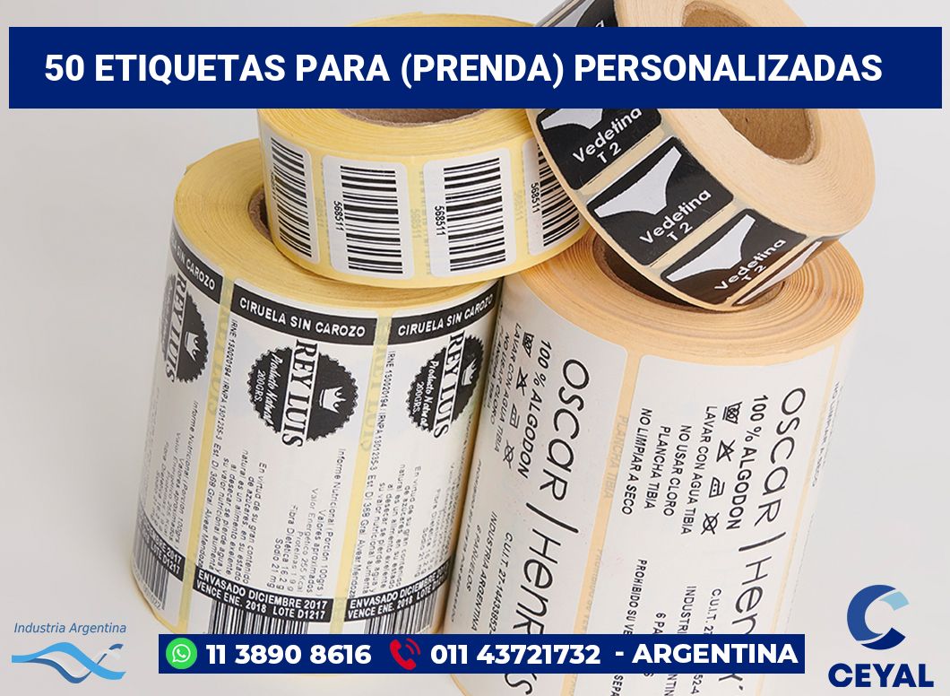 50 Etiquetas para (prenda) personalizadas