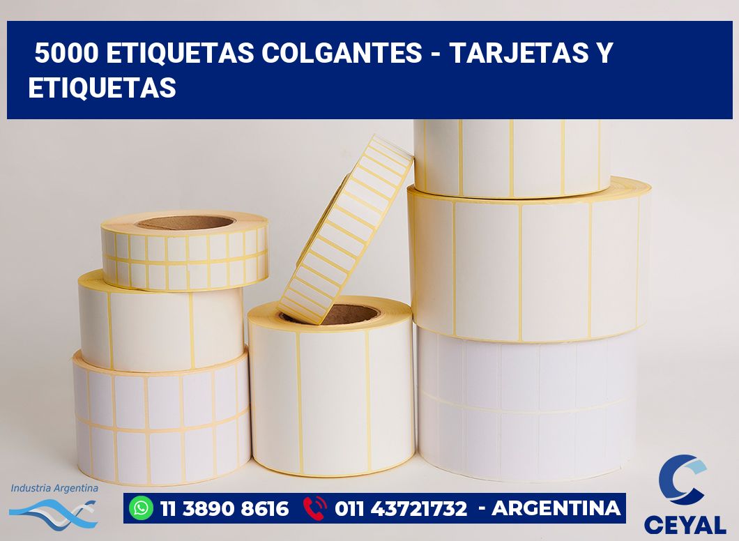5000 Etiquetas colgantes - tarjetas y etiquetas