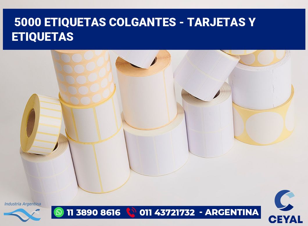 5000 Etiquetas colgantes - tarjetas y etiquetas